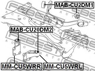 FEBEST - MAB-CU20DM1 - С/блок заднього диференціалу Mitsubishi Outlander 2.0/2.4 4WD 03-