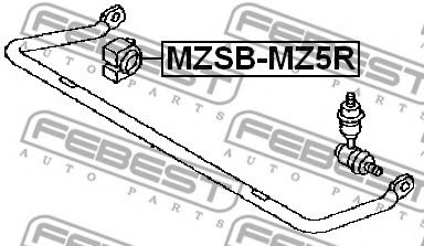 FEBEST - MZSB-MZ5R - Втулка стабілізатора зад. MAZDA 5 1.8/2.0/2.0D 02.05-05.10