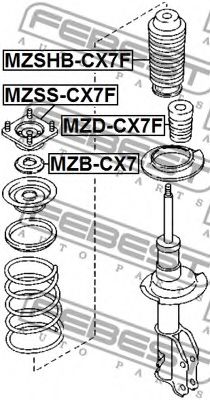 FEBEST - MZSS-CX7F - Опорна подушка перед.стійки Mazda CX7