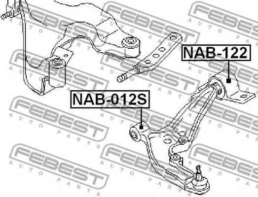 FEBEST - NAB-012S - Сайлентблок передний переднего рычага