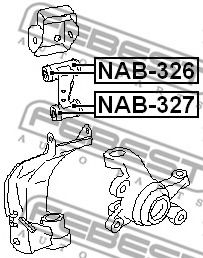 FEBEST - NAB-326 - С/блок верхній переднього важеля Nissan Primera P10  90-