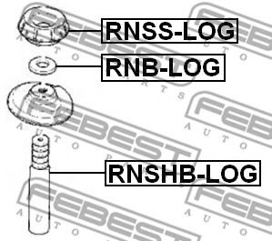 FEBEST - RNSS-LOG - ОПОРА ПЕРЕДНЕГО АМОРТИЗАТОРА RENAULT LOGAN 2005-