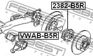 FEBEST - VWAB-B5R - С/блок лів. балки зад. VW Passat B5 97-
