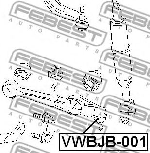 FEBEST - VWBJB-001 - Пильовик шарової опори Audi A4/VW Passat 01-08