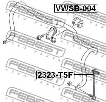 FEBEST - VWSB-004 - Втулка стабилизатора переднего (Пр-во FEBEST)