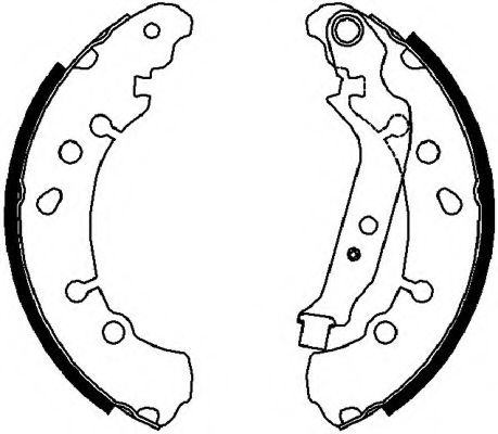 Барабанні гальмівні колодки Toyota Yaris 1.0Vvti, 1.3Vvti, 1.4 D-4D (+Abs) 11.05-