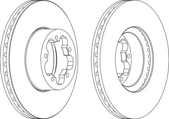 FERODO - DDF1555 - Диск гальмівний перед. Ford Transit 330/350 (300X28)  06-