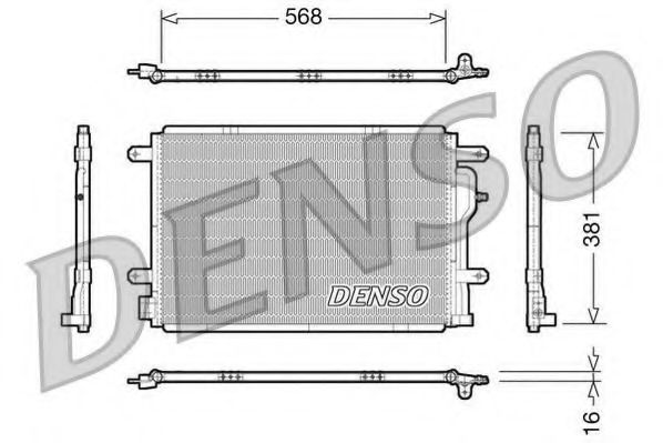 DENSO - DCN02004 - Радиатор кондиционера AUDI A4 (8E2, B6) 00-04, A4 (8EC, B7) 04-08, A4 (8K2, B8) 07-