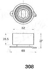 ASHIKA - 45-03-308 - Ролик модуля натягувача ременя