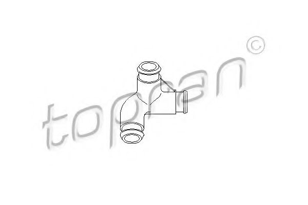 TOPRAN - 111 358 - Патрубок вентиляції картера Audi A4/A6 1.8 T 96-05/VW Passat 1.8 T 00-05