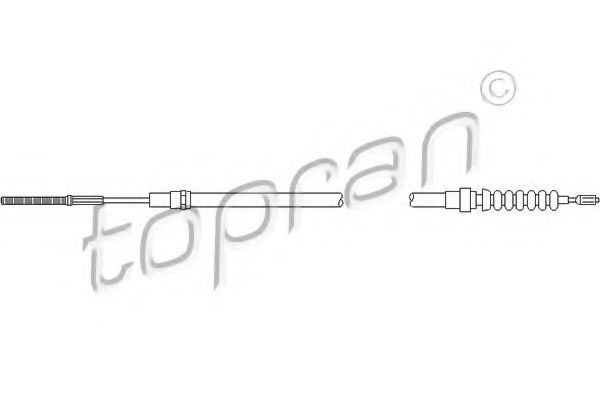 TOPRAN - 103 521 - Трос гальмівної системи