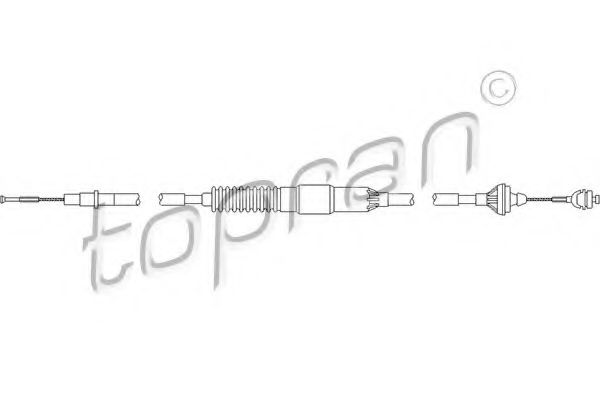 TOPRAN - 104 093 - Трос, керування зчепленням