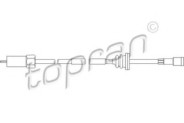 TOPRAN - 202 222 - Трос спідометра Opel Astra F/ Vectra A 1.4-2.0 88-95