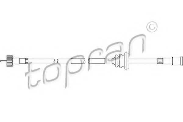 TOPRAN - 202 223 - Трос спiдометра Opel Kadett D/Vectra A -95