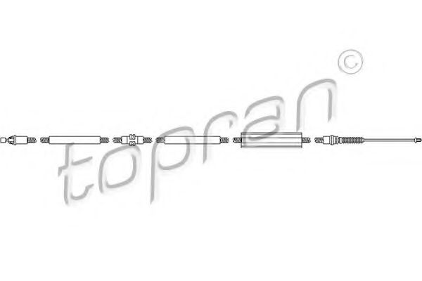 TOPRAN - 302 069 - Трос ручного гальма зад. L/P Ford Mondeo III 1.8-3.0 V6 24V 11.00-08.07
