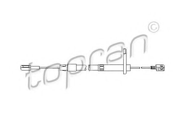 TOPRAN - 401 276 - Трос ручного гальма лівий DB E200-420,E220-300D 95