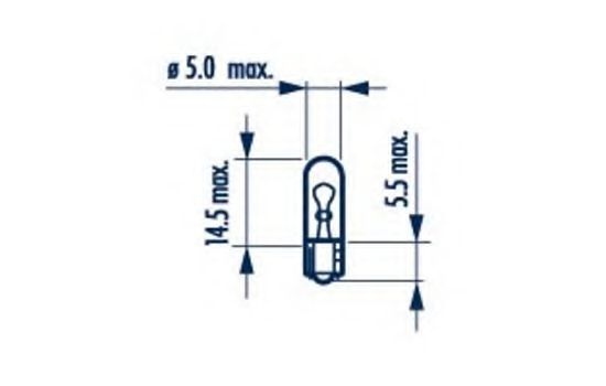 NARVA - 17040 - Лампа W1.2W 24V 1,2W W2x4.6d