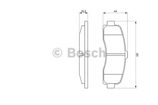 BOSCH - 0 986 461 122 - Гальмівні колодки дискові перед. Nissan Micra II 1.0i-1.5D 92-03