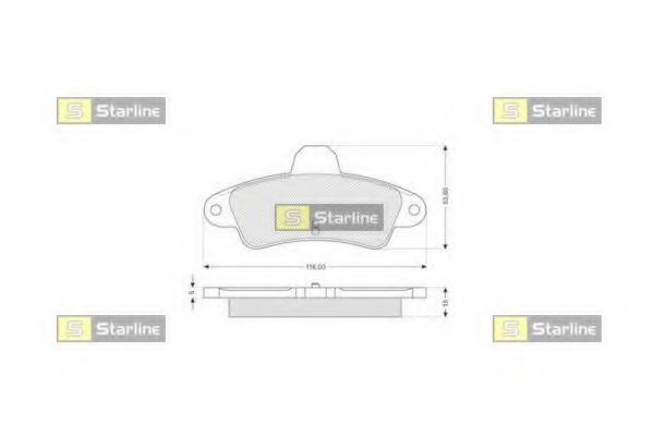 STARLINE - BD S111 - Колодки тормозные дисковые, к-кт.