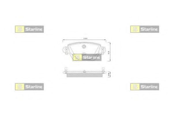 STARLINE - BD S252 - Колодки тормозные дисковые, к-кт.