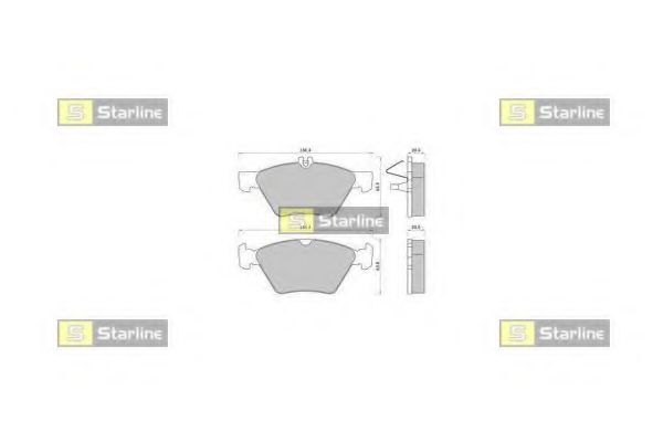 STARLINE - BD S367 - Колодки тормозные дисковые, к-кт.