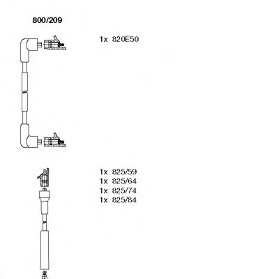 BREMI - 800/209 - Комплект проводів високої напруги