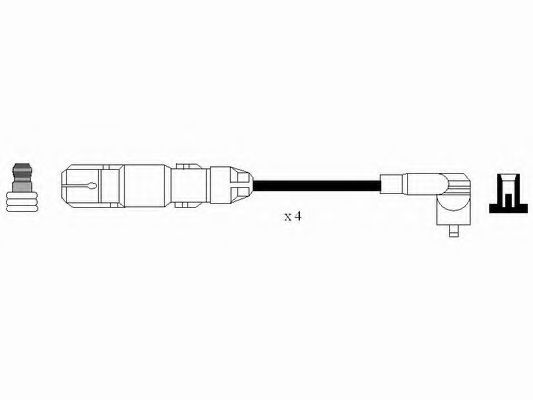 NGK - 7061 - К-кт проводiв NGK (RC-ST204) SEAT Leon/Toledo "1,6 "98-06