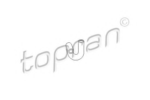TOPRAN - 107 304 - Патрубок радіатора Seat Toledo I 91-99 / VW Golf, Jetta, Passat, Vento 83-99