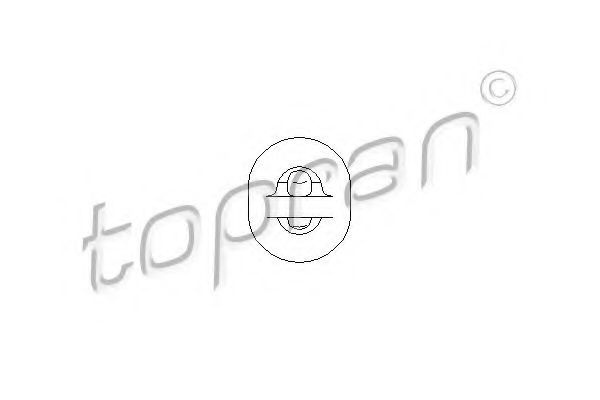 TOPRAN - 104 403 - Гумовий кронштейн  глушника DB бус/Audi/VW (кільце з перегозодкою)