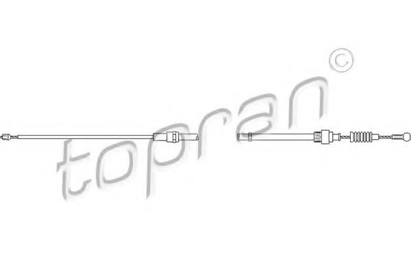 TOPRAN - 109 815 - Трос ручного гальма L/P VW Golf 4/Audi A3/Bora  L=1693/1083мм