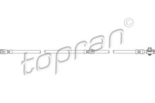 TOPRAN - 110 394 - Шланг гальмівний  перед  Audi A3 03- VW Caddy 10- Golf V 03- Skoda Octavia 04- Seat Toledo 03-