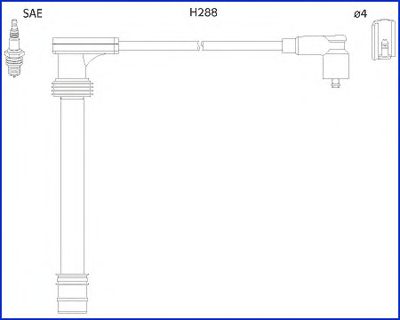 HITACHI - 134518 - Комплект кабелів високовольтних