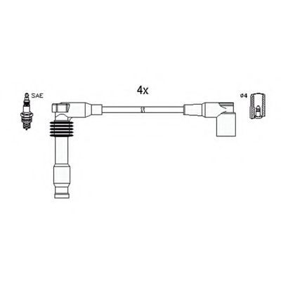 HITACHI - 134759 - Комплект кабелів запалювання