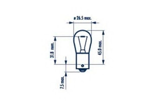 NARVA - 17638 - Лампа 12V PY21W 21W BAU15s