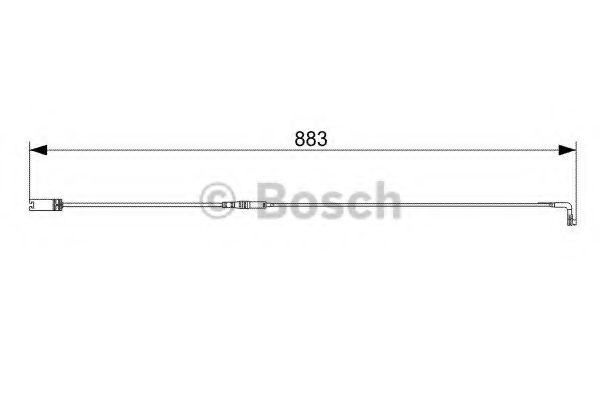 BOSCH - 1 987 473 005 - Датчик гальмівних колодок 883 mm Bmw E60/E61 зад.