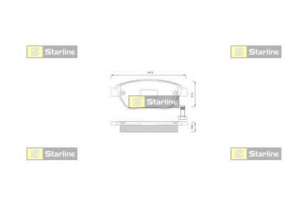 STARLINE - BD S248 - Колодки тормозные дисковые, к-кт.