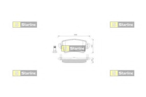 STARLINE - BD S251 - Колодки тормозные дисковые, к-кт.