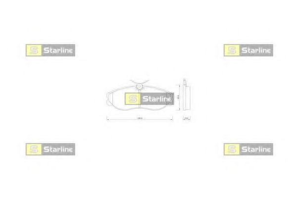 STARLINE - BD S257 - Гальмівнi колодки перед. дисковi Nissan Maverick/Serena/Terrano II