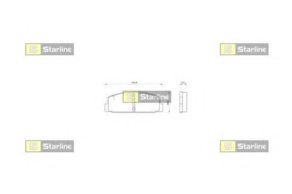 STARLINE - BD S262 - Колодки тормозные дисковые, к-кт.