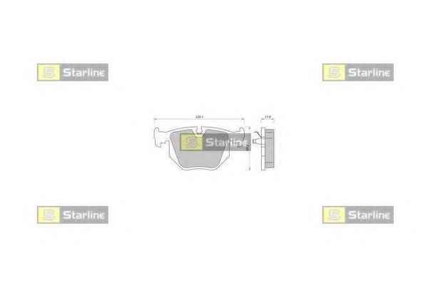 STARLINE - BD S363 - Колодки тормозные дисковые, к-кт.