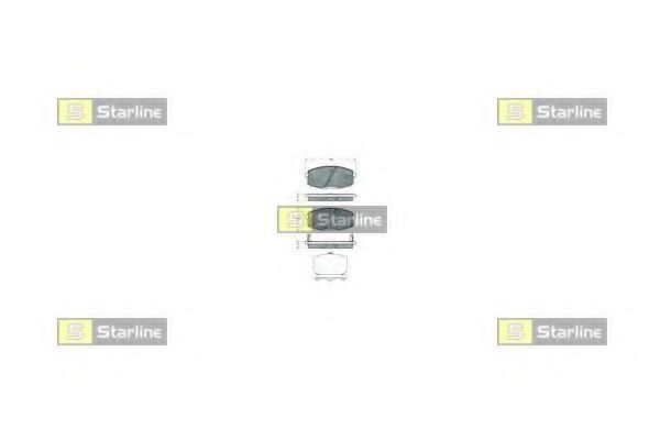 STARLINE - BDS378 - Колодки тормозные дисковые, к-кт.