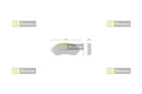 STARLINE - BDS421 - Гальмівні колодки дискові