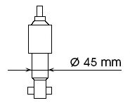 KYB - 344200 - (Ø 45mm) Ам-тор перед. газ. Nissan Terano 8/89-