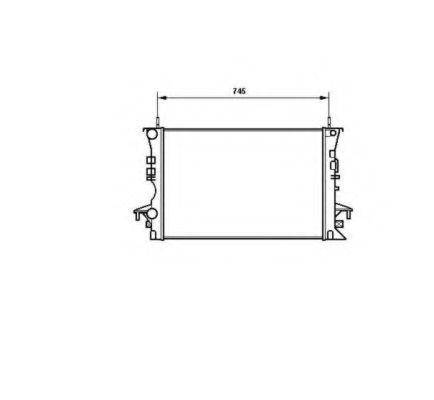 Радіатор охолодж. двигуна Renault  Laguna II 1.6-1.8-2.0-1.9 dCi 01-