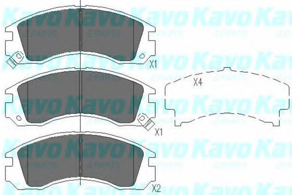 KAVO PARTS - KBP-5503 - Гальмівні колодки дискові перед. Mitsubishi Challenger/L400/Lancer Evolution/Montero Sport/Outlander/Pajero