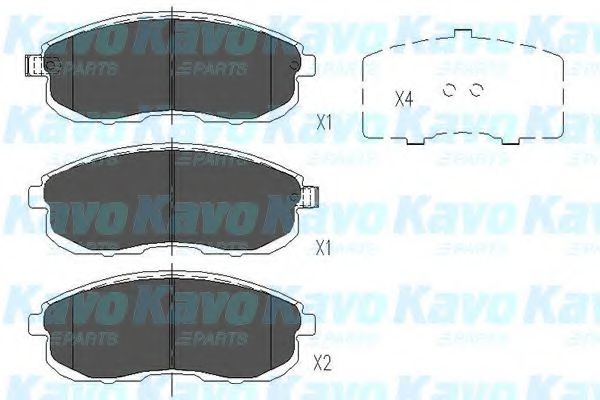 KAVO PARTS - KBP-6579 - Гальмівні колодки дискові перед. Nissan Teana J31/ Maxima J30 89-/ A32 FR 95-
