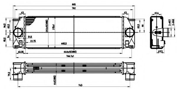 NRF - 30310 - Радіатор інтеркулєра DB Sprinter 06-