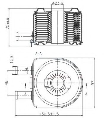 NRF - 31735 - Масляний радіатор Citroen  2.0-2.2D 06.98-