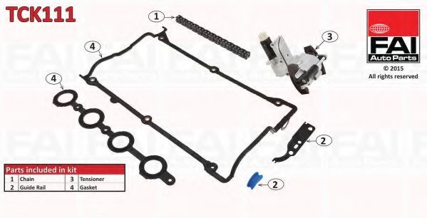 К-кт ланцюга ГРМ (з ущільненнями) (058109229B+058109088K) Audi A3 1.8 96-/A4 1.8 95-/VW Passat 1.8 97-/VW Bora 1.8 99-