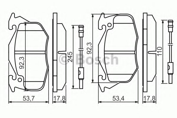 BOSCH - 0 986 469 860 - Колодка торм. диск. (пр-во Bosch)